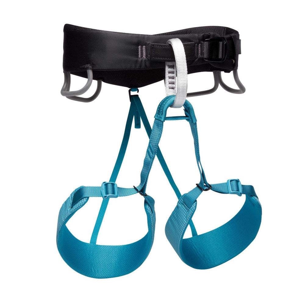 Black Diamond Women’s Momentum Climbing Harness w/ Big Air Belay - Aqua Verde